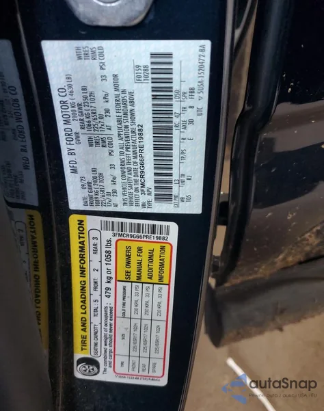 2023 Ford Bronco Sport Heritage from USA, damaged, VIN 3FMCR9G66PRE19882